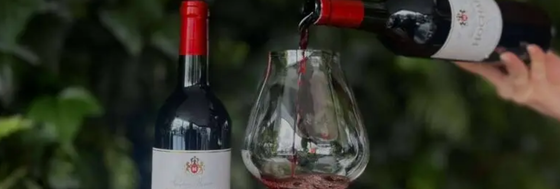 Red wine being poured from the extensive wine list at 50 Bistro.